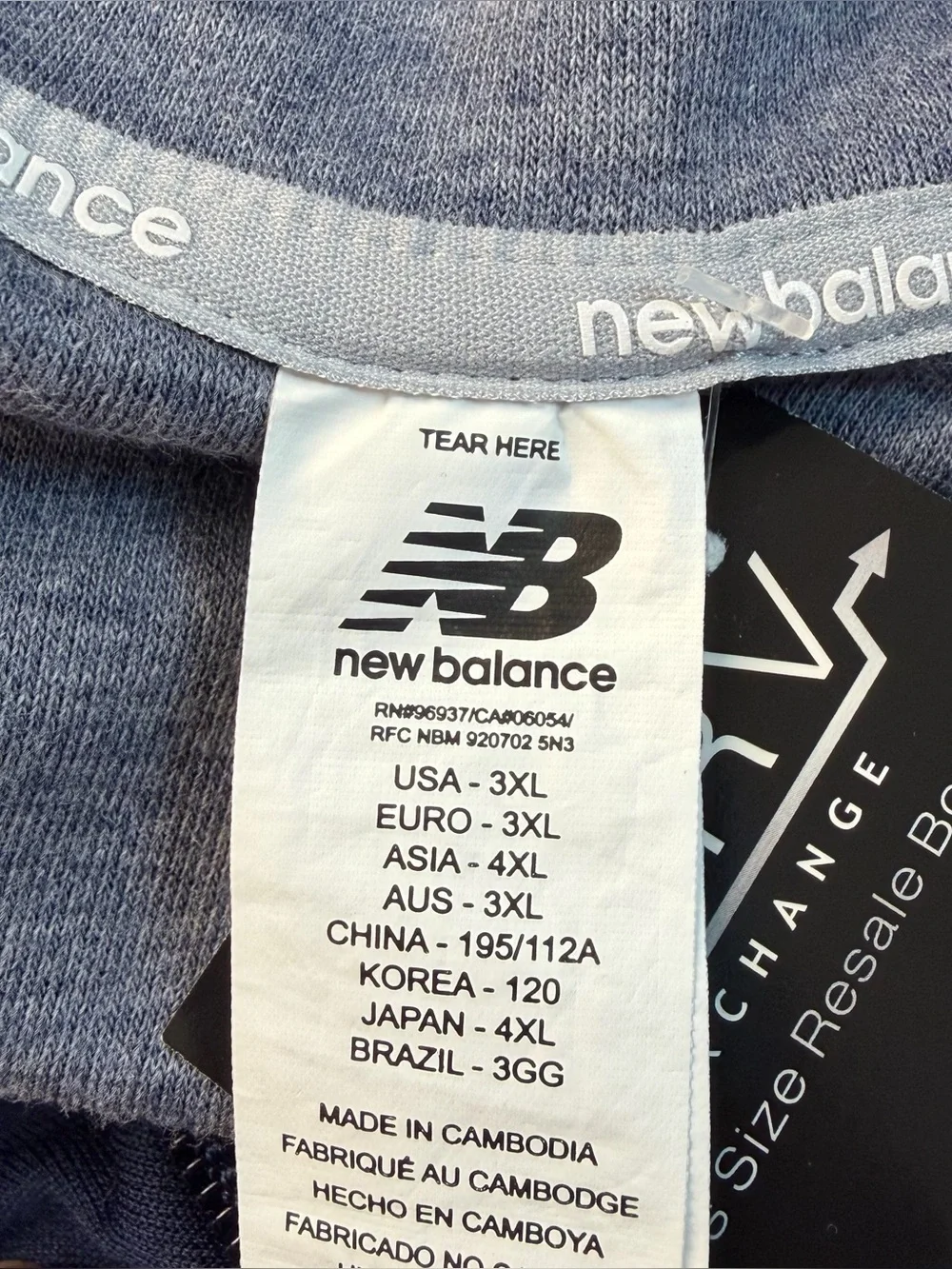 New Balance Navy Full-Zip Hooded Sweatshirt